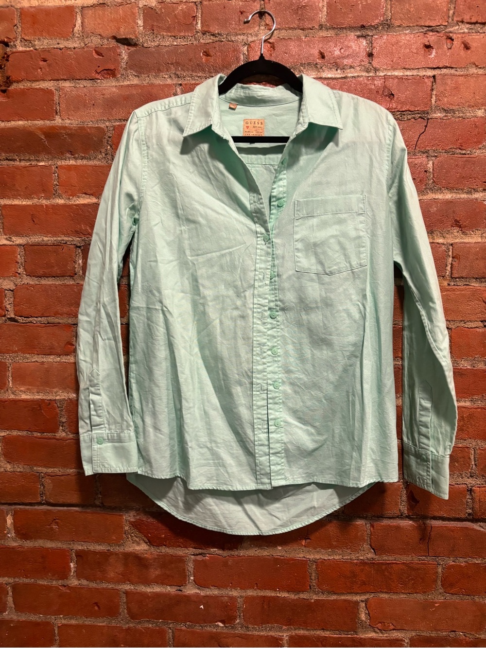 Guess Women’s Mint Green Button-Up Shirt